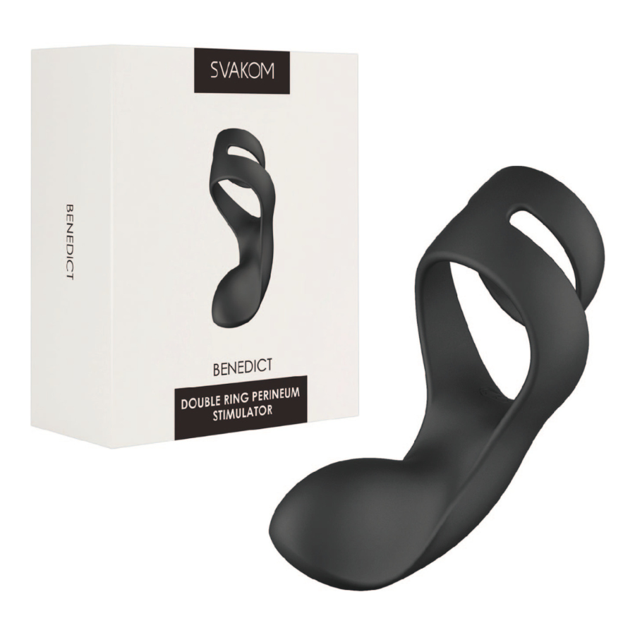 Anillo vibrador Benedict Svakom de doble aro incluido en el kit