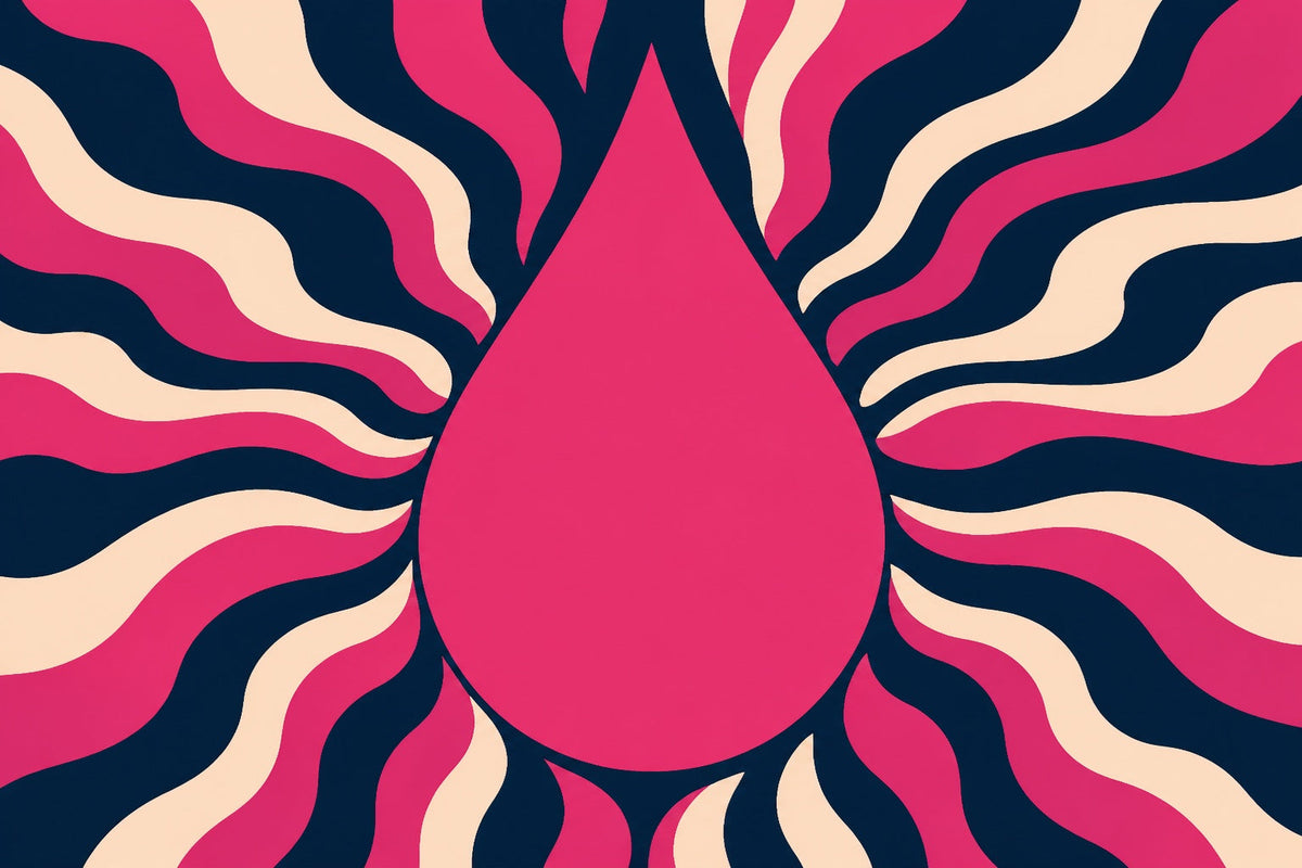 Ilustración gráfica de Lubricantes para piel sensible: qué mirar antes de comprar para que no te arda, sin personas.
