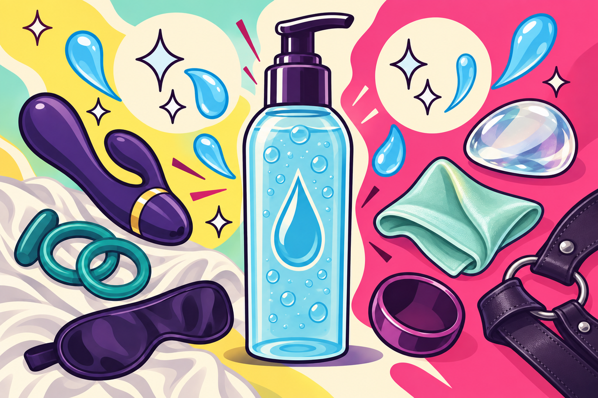 Ilustración editorial sobre cuándo usar lubricante a base de silicona y cuándo mejor no