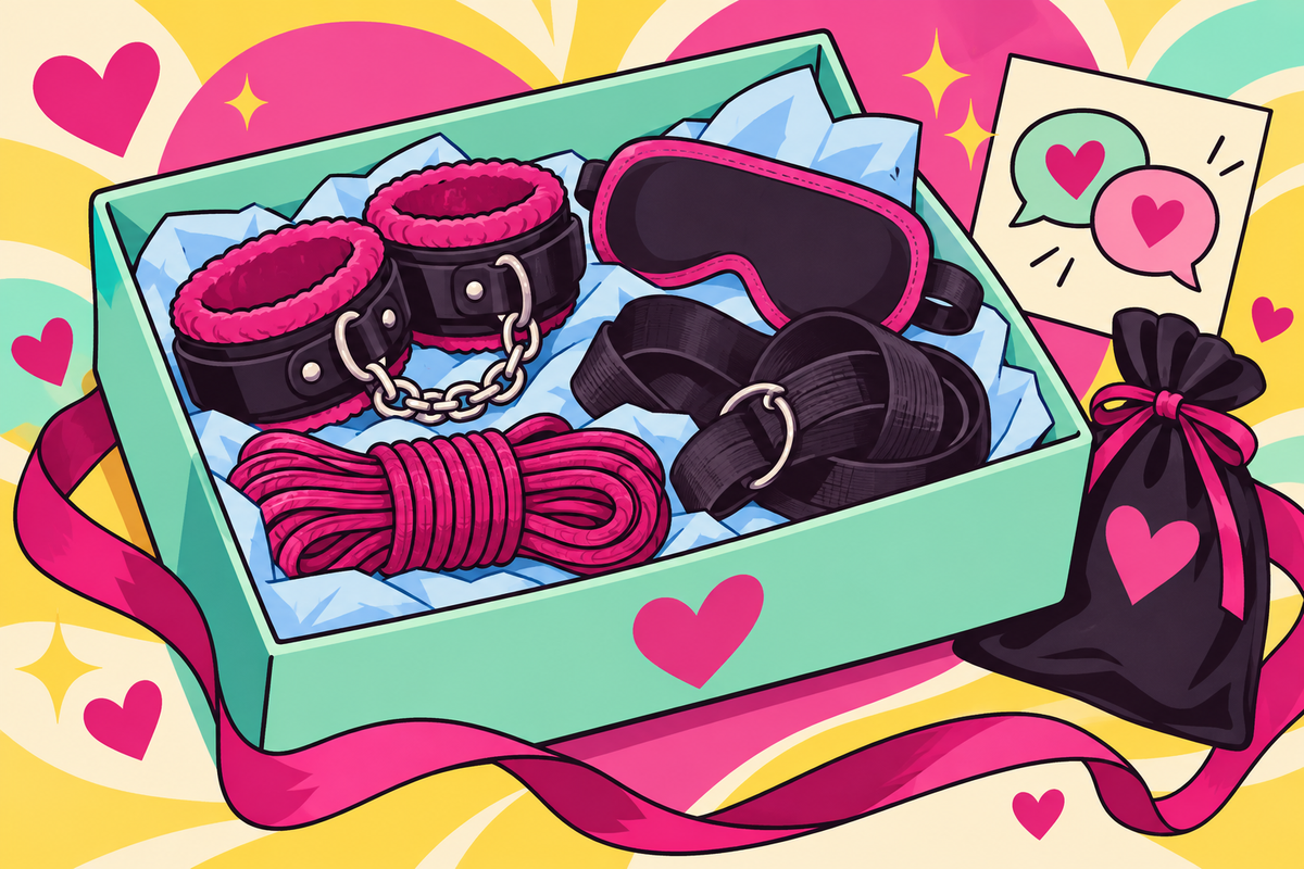 Ilustración editorial sobre kit de bondage para empezar, qué comprar primero