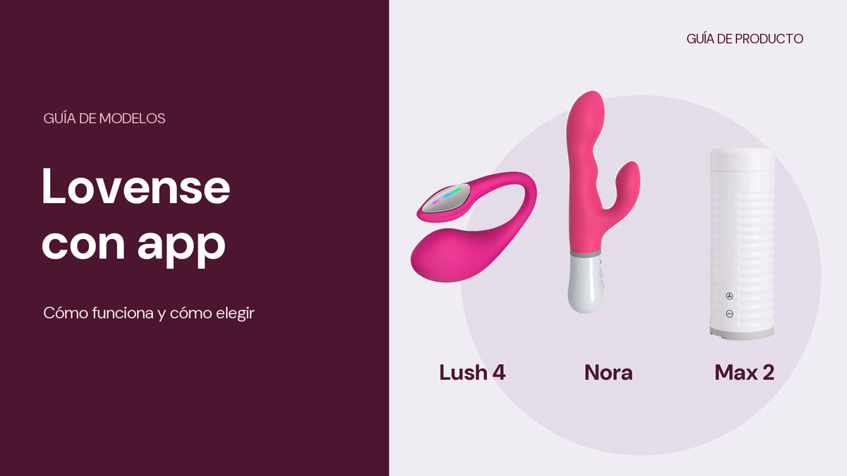 Guía de juguetes Lovense con app: Lush 4, Nora y Max 2.