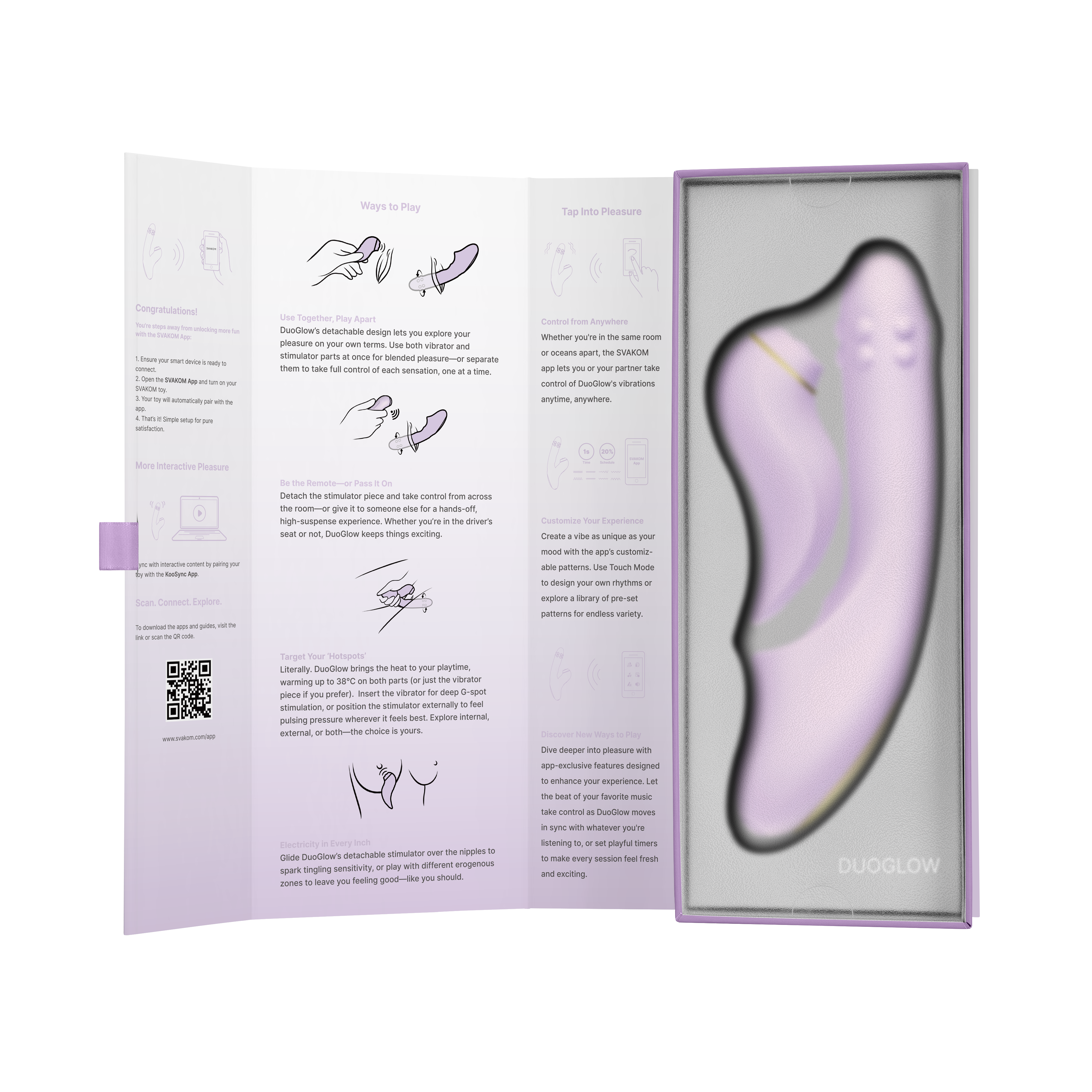 Vibrador + Estimulador 5 en 1 DuoGlow Svakom