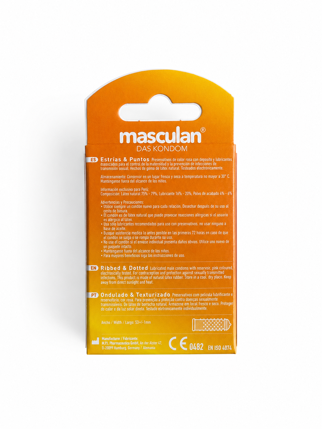 Masculan Puntos y Estrías Caja x 3 Condones