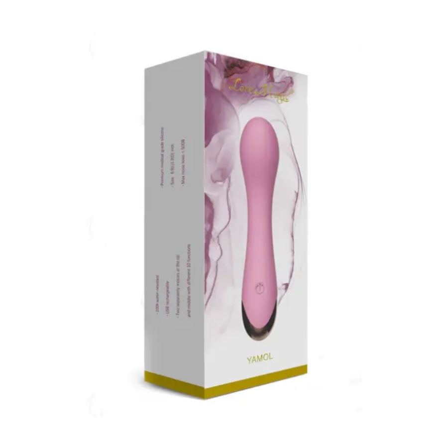 Vibrador 20 Funciones Yamol Slim Wand Morado