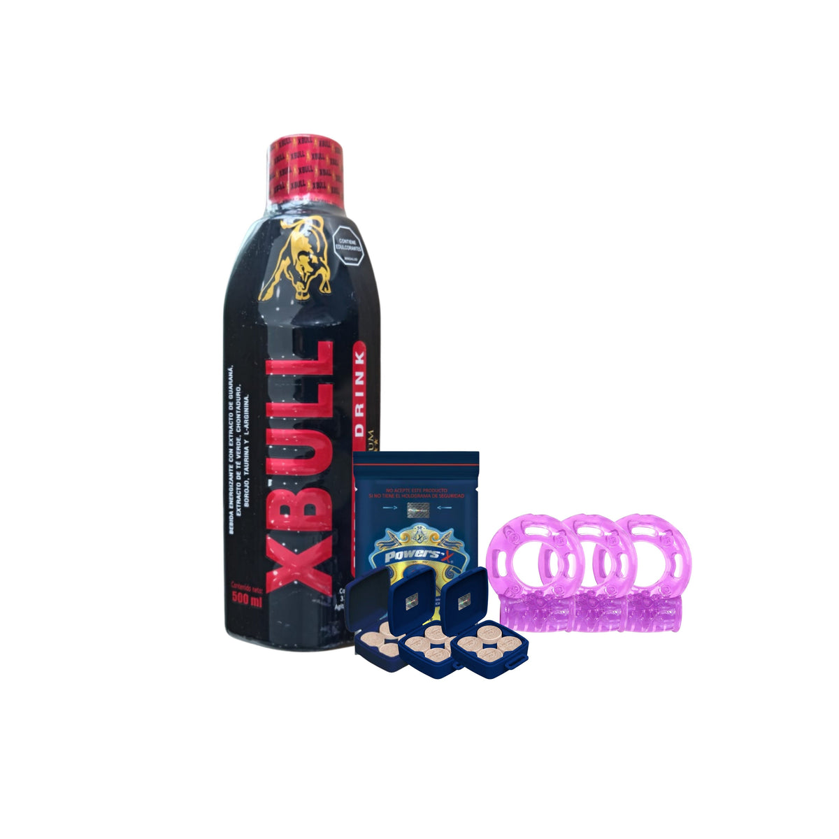 Kit Fuerza y Sensación, vigorizante, anillo vibrador y lubricantes
